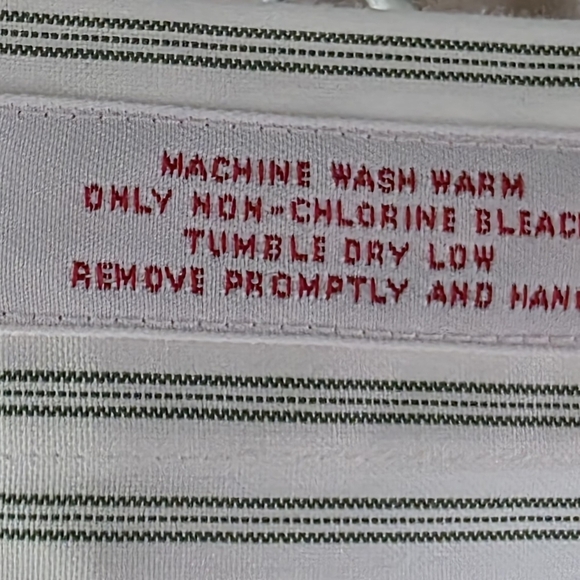 Brooks Brothers Green and White Striped Mens Button Down Shirt Vintage 16.5 - Picture 5 of 5